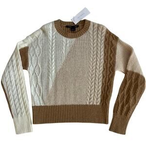 French Connection Pullover Sweater Medium M Wool Blend Cable Knit NEW